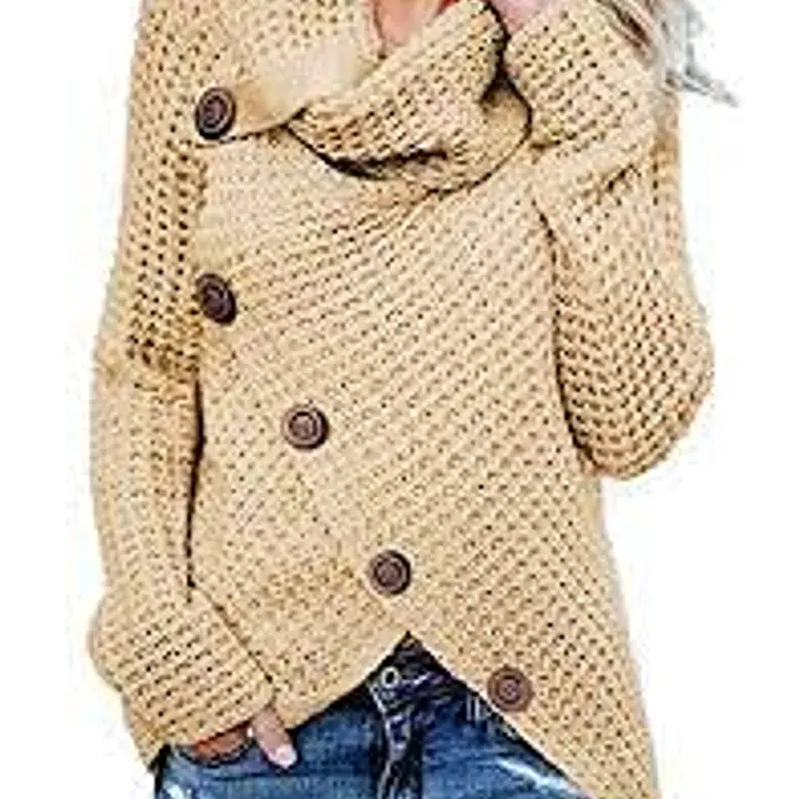 Asymetric Sweater With Wide Sleeves