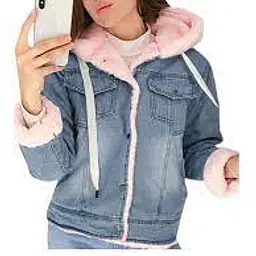 Ladies Denim Hooded Jacket